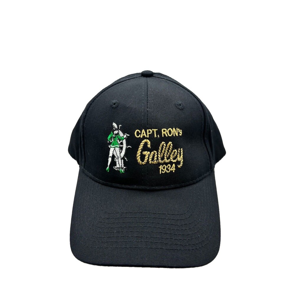 Capt Rons Galley 1934 Santa Monica CA Strapback Hat Black